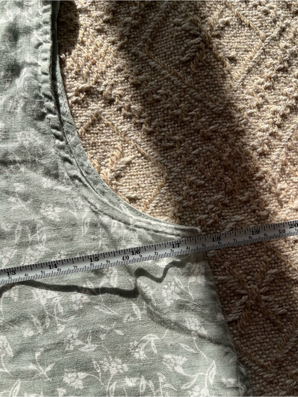 Joie 100% Linen Tiered Sundress Sage Green Floral V-Neck Sleeveless Size S - Picture 8 of 8